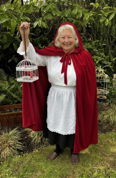 Red Riding Hood with bird cage